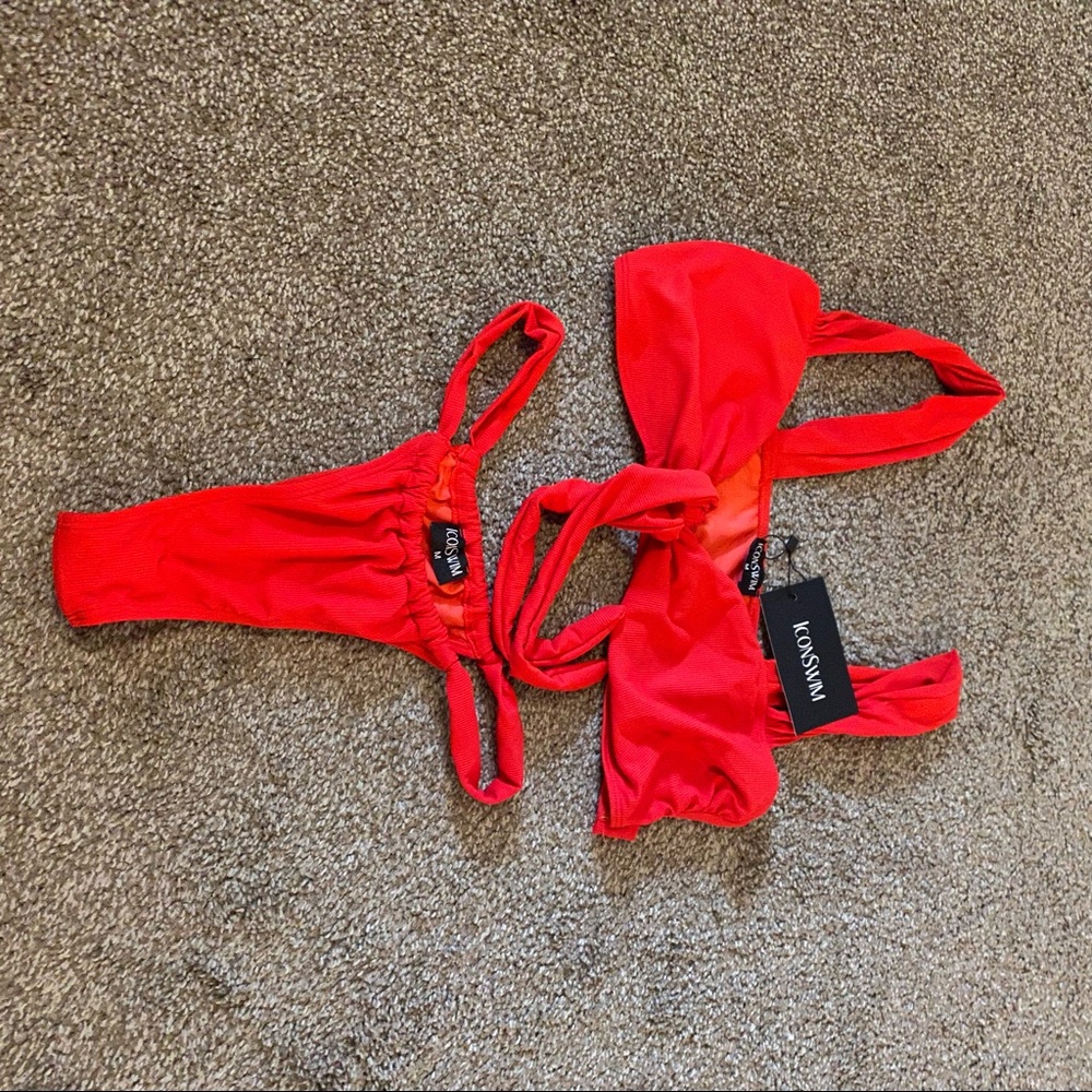 Icon swim red bikini set NWT!